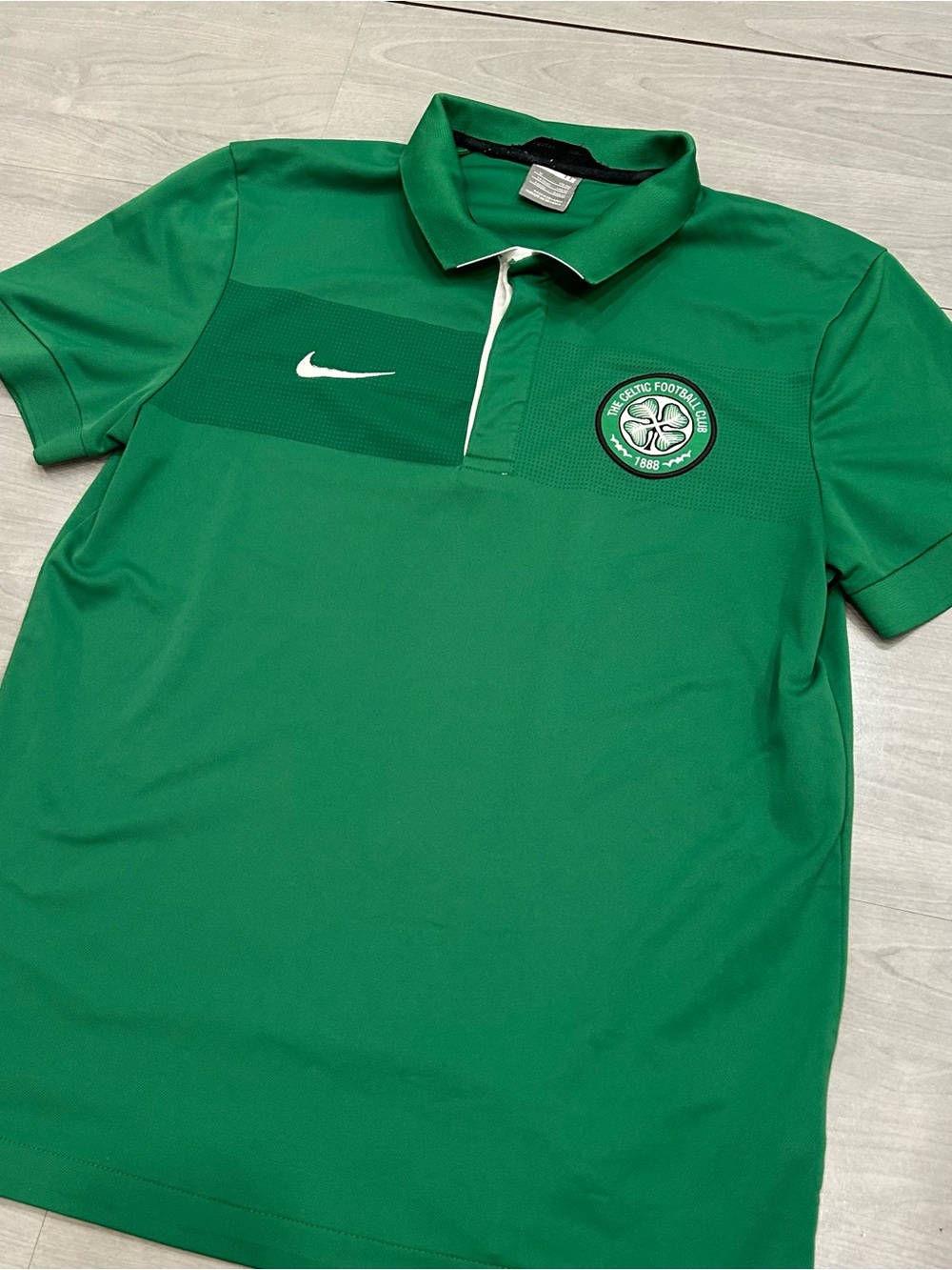 Vintage Nike Celtic FC NikeFIT Polo Shirt Mens M Green Soccer Football 2000s